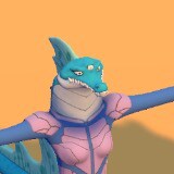 Icon of the asset:3D Crocodile Warrior Swimer