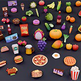 Icon of the asset:3D Foods Pack | Foods, Drinks, Fruits, Snacks&Vegatables