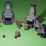 Icon of the asset:Low Poly - Medieval Interior