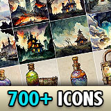 Icon of the asset:Watercolor Icons 3 - Places & Things - Fantasy & RPG themed icons