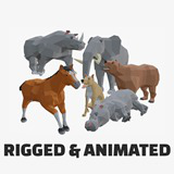 Icon of the asset:3D LOW POLY Animals - ANIMATED