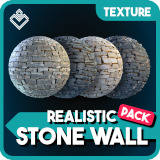Icon of the asset:Photoscanned Stone Wall Textures - 4 Pack