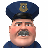 Icon of the asset:Cartoon cop policeman