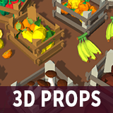 Icon of the asset:More 3D Fruit&Vegetable Lowpoly Models
