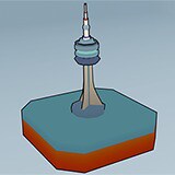 Icon of the asset:Cartoon World Landmarks Low Poly: CN Tower