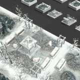 Icon of the asset:Snowy winter terrain, lakes and ponds