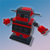 Icon of the asset:Brick Toy 3D Low Poly Warrior Robots