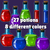 Icon of the asset:Potions Icon Package | 3 sizes | 8 different colours | with or without stroke