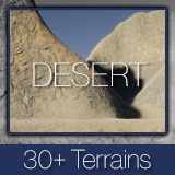Icon of the asset:Desert Terrain Materials - FPS, Fantasy, RPG, Textures - UPR, HDRP, Built-in