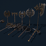 Icon of the asset:Weapon Axe Fantasy Game 3d model Low-poly 3D model