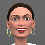 Icon of the asset:Woman stylized 3D caricature