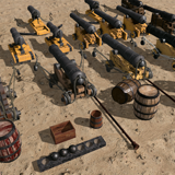 Icon of the asset:Cannon : Cannons, Cannon Balls & Gunpowder Barrels