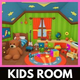 Icon of the asset:Kids Room - Lowpoly Cartoon Asset By Ake