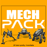 Icon of the asset:Mech Pack: 3 Animated Low-Poly Characters