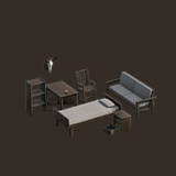 Icon of the asset:Wooden Furniture Interiors - Forest vibe
