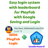 Icon of the asset:Easy login system with leaderboard for PlayFab with Google Saving and Login