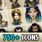 Icon of the asset:Watercolor Icons 1 - Heroes & Villains - Fantasy & RPG Themed Icons