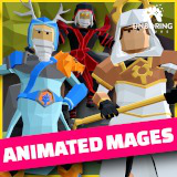 Icon of the asset:LOW POLY MAGES - Animated & Modular