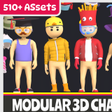 Icon of the asset:Modular 3D Characters Vol.4