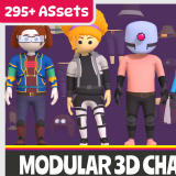 Icon of the asset:Modular 3D Cyberpunk Characters Vol 2