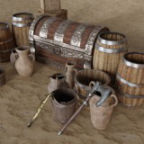 Icon of the asset:Treasure Chest - Barrels - Jugs - Weapons - Crates - Buckets -- Package