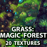 Icon of the asset:Grass Magic Forest Floor: 20 Textures (Hand-painted, Seamless + Tileable)