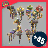 Icon of the asset:Cartoon Fantasy Hammers (+45)