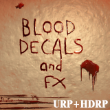 Icon of the asset:Blood Decals and FX (BuiltIn+URP+HDRP)