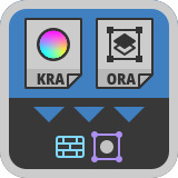 Icon of the asset:Importer for Krita (.kra, .krz) and OpenRaster (.ora) images and animations