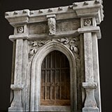 Icon of the asset:Old Gothic Door with Decorated Stone Arch