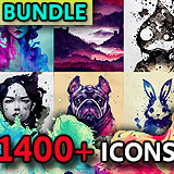 Icon of the asset:Paint Drip Icons Bundle - Fantasy RPG