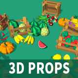 Icon of the asset:3D Fruit&Vegetable Lowpoly Models