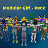 Icon of the asset:Modular Girl - Pack (Low Poly)