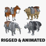 Icon of the asset:3D LOW POLY Armored Animals - ANIMATED