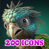 Icon of the asset:Baby Monsters 2 - RPG Fantasy Character Icons