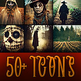 Icon of the asset:Halloween Haunts - Scarecrows Icon Pack for RPG / Fantasy / Realistic Games