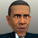 Icon of the asset:Obama 3D caricature