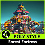 Icon of the asset:POLY STYLE - Sci-Fi Forest Fortress