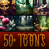 Icon of the asset:Halloween Haunts - Creepy Things Icons RPG / Fantasy / Realistic Games