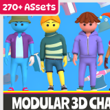 Icon of the asset:Modular 3D City Characters Vol 1