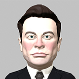 Icon of the asset:Elon Musk 3D caricature