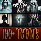 Icon of the asset:Halloween Haunts - Ghosts & Ghouls Icon Pack for RPG / Fantasy Games